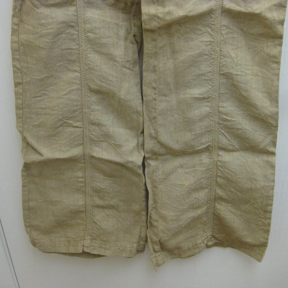 NWT Guess tan khaki linen pants 24 - Picture 4 of 7